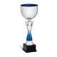 Coppa color calice argento e blu h49