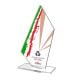 Trofeo in plexiglass Flag8 a forma di vela stilizzata con tricolore 195