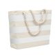 Heaven Stripe Borsa mare a righe in cotone manico in corda stampa full color